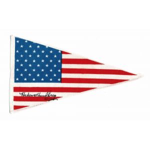 USA Pennant Autographed by Hubert Humphrey