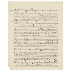 Autograph Music Score by Fredrick Cramer