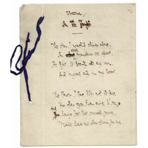 Autograph Poem by William Winter