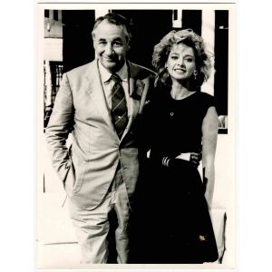 Philippe Noiret and Enrica Bonaccorti - Vintage Photo