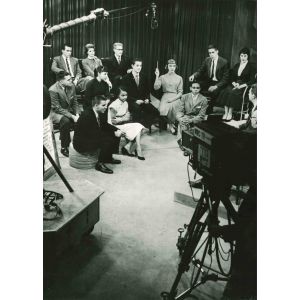 Youths Question Famous Guests on Popular U. S. TV- Vintage Photograph