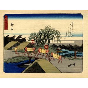Utagawa Hiroshige - Kyoka-Tokaido - Modern Artwork