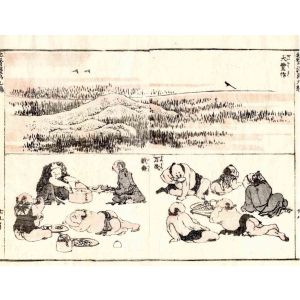 Katsushika Hokusai - Farmers Eating - Modern Artwork