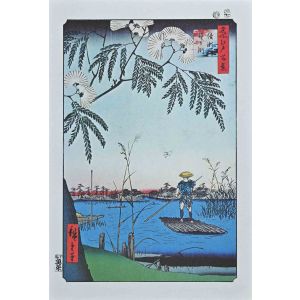 After Utagawa Hiroshige - Ayase and Kanegafuchi River - Modern Artwork