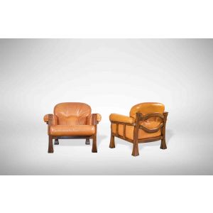 Set of 2 Vintage Armchairs