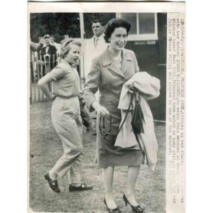 Queen Elizabeth II and Princess Ann- Vintage Photograph 