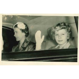 Queen Elizabeth II and Princess Anne - Vintage Photograph  
