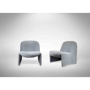 Pair of Alky Armchairs by Giancarlo Piretti for Castelli