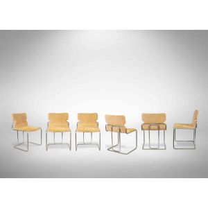 Set of 6 chairs by Willy Rizzo