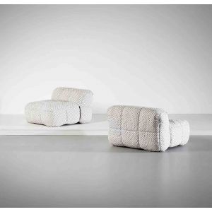 Cini Boeri - Pair of Strips Armchairs - Furniture 
