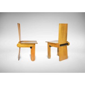 Pair of Wooden Chairs 