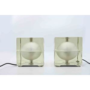 Alessandro Mendini - Pair of Cubosfera Table Lamps - Decorative Object 