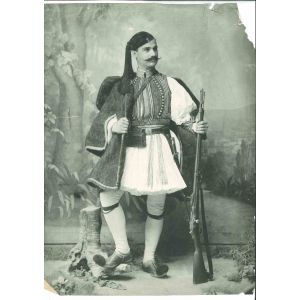 The Old Days - A Greek Soldier in Traditional Costume