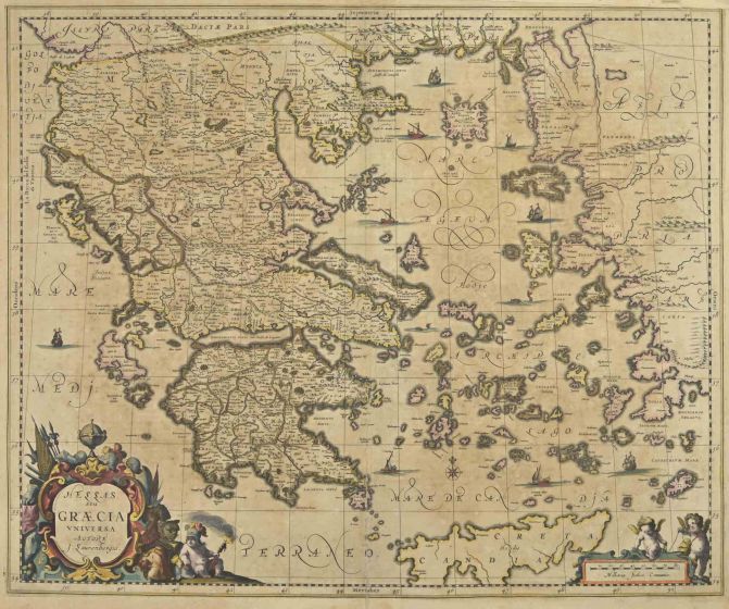 Antique Map - Map of Greece