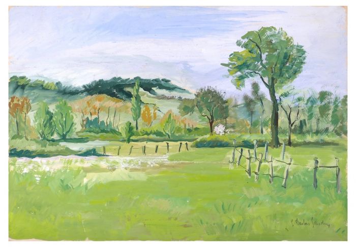 Hilly Landscape BY Germaine-Irene Darbois-Gaudin - Modern Artwork