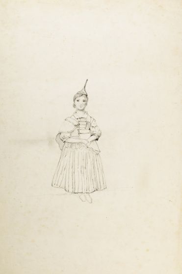 Woman in Folk Dress by Anonymous - Modern Artwork