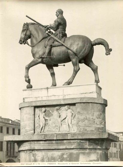 Monument to general Gattamelata by Donatello - Vintage Photo