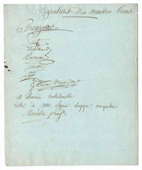 Autographs of Alexandre Brogniart and Alphonse Pyrame de Candolle