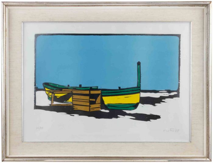 Enotrio Pugliese - Boats - Modern Artwork 