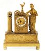 Antique French Gold Plated Bronze Shelf Clock By Anonymous