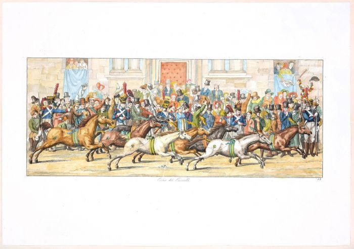 La Corsa dei Cavalli by Hyalmar Morner - Old Master Artwork