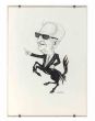 Caricature of Enzo Ferrari