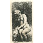Seated Woman Holding her Shirt