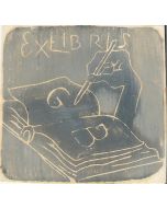 Michel Fingesten, Ex Libris Fingensten, Artwork, Modern Art, Ex Libris, Xilograph, Ex Libris "GB"