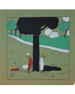 Children Asleep Under A Tree by Anonymous - Contemporary Art