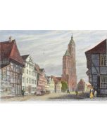 Der Wollmarkt mit der Andreaskirche by Carl Ludwig Frommel - Modern Artwork