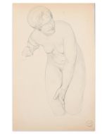 Kneeling Nude by Paul Garin - Modern Artwork