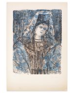 Woman With Headdress by Léon Lang -  Contemporary Artwork