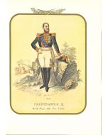 King Ferdinand II - Lithograph by Antonio Zezon 