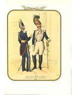 Horse Bodyguards - Lithograph by Antonio Zezon. Naples,1851.