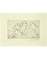 Figure is an original modern artwork realized the 1980s by the Italian artist Mino Maccari (Siena, 1898 - Rome, 1989).