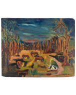 Sirio Pellegrini - Grazing Animals in Manziana – Contemporary Artwork 