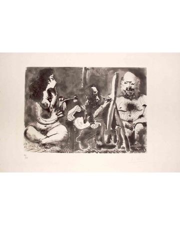 Pablo Picasso - Les Bleus de Barcelone - Modern Artwork 