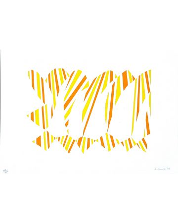 Abstract Yellow and Orange by Francesco Guernieri - Contemporary Artwork