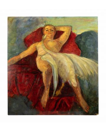 Model with Swan 