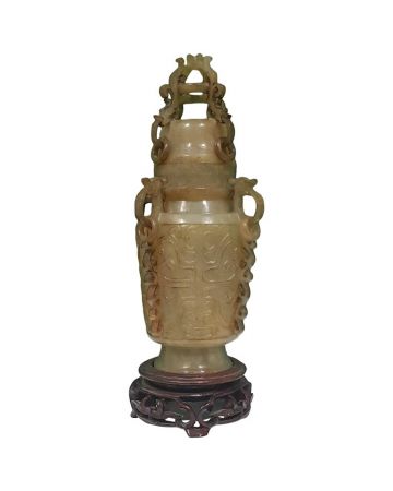 Green Jade Censer by Anonymous - Decorative Object