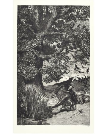 Fallen Knight From "Intermezzi" by Max Klinger -  Modern Artwork