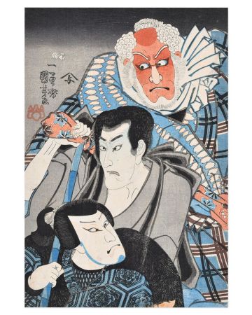 Kabubi Scene: a Revenge Story by Utagawa Kuniyoshi - Modern Artwork