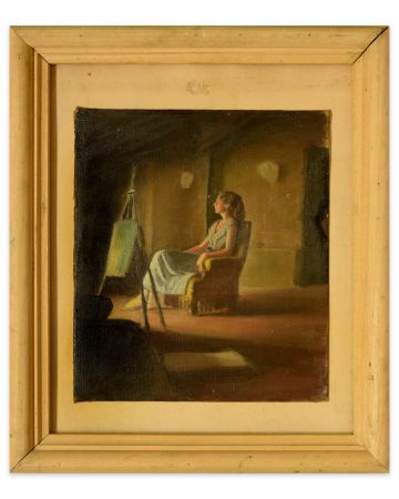 Girl In The Armachair by Anonymous - Modern Artwork