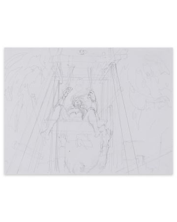 Trapezists by Eugène Berman - Contemporary artwork