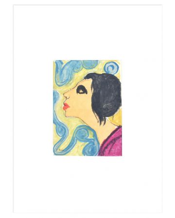 Woman In Turqoise by Pompeo Borra - Contemporary artwork