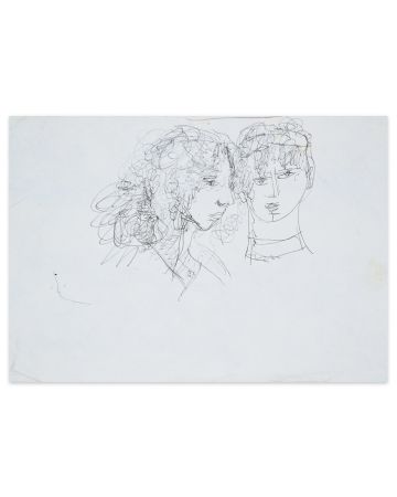 Two Portraits by Jeanne Daour - Modern Artwork