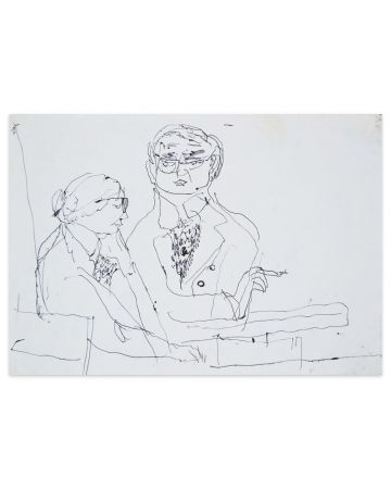A Couple by Jeanne Daour - Modern Artwork