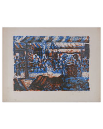 The Fabric Market by Léon Lang -  Contemporary Artwork