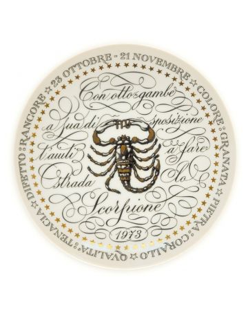 Scorpio - from Zodiac Plate Series by Piero Fornasetti - Design and Decorative Object