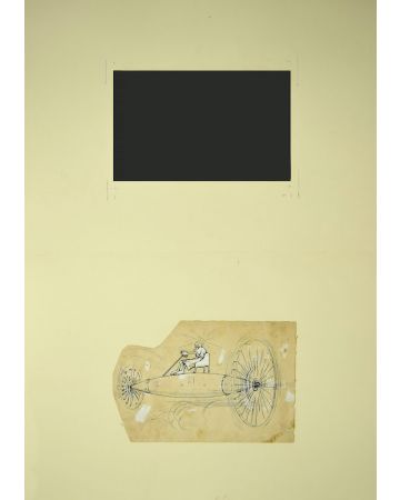 God in Airplane by Gabriele Galantara - Modern Artwork